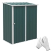 CASETTA DA GIARDINO IN ACCIAIO PORTA ATTREZZI CON CATENACCIO, 161.5X94.5X196CM, VERDE