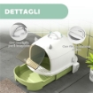 LETTIERA PER GATTI CHIUSA CON VASSOIO ESTRAIBILE, PALETTA E FILTRO AI CARBONI ATTIVI, MULTICOLORE