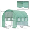 SERRA PER ORTO 3X2X2M IN ACCIAIO E COPERTURA PE, PORTE CON ZIP E FINESTRE A RETE, VERDE