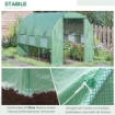 SERRA PER ORTO 3X2X2M IN ACCIAIO E COPERTURA PE, PORTE CON ZIP E FINESTRE A RETE, VERDE