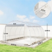 SERRA A TUNNEL 3X4X2 M CON PORTE AVVOLGIBILI, TELAIO IN ACCIAIO E COPERTURA IN PE ANTI-UV, TRASPARENTE
