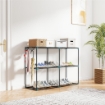 PORTAPIANTE A 3 LIVELLI APERTI IN ACCIAIO E PLASTICA, 143X48X100 CM, VERDE SCURO