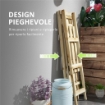 PORTAPIANTE VERTICALE 3 LIVELLI A DOGHE IN ABETE, 100X36X112 CM, COLOR LEGNO