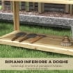 FIORIERA RIALZATA IN LEGNO CON RIPIANO INFERIORE, DIVISORIO, FORI DI DRENAGGIO, 115X46X75 CM, COLOR LEGNO