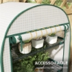 SERRA DA GIARDINO VERTICALE CON 4 RIPIANI IN METALLO E COPERTURA IN PE, 80X50X160 CM, BIANCO