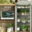 SERRA DA GIARDINO VERTICALE CON 4 RIPIANI IN METALLO E COPERTURA IN PE, 80X50X160 CM, BIANCO