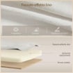 DIVANO LETTO ANGOLARE EFFETTO LINO CON VANO PORTAOGGETTI A SCOMPARSA, 192X148X86 CM, BIANCO CREMA