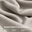 POLTRONA SALOTTO E POLTRONCINA CAMERA DA LETTO IN CINIGLIA MORBIDA, BEIGE