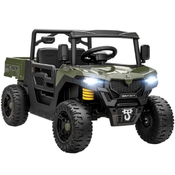 MACCHINA ELETTRICA BAMBINI 12V CON TELECOMANDO, SOSPENSIONI, BAGAGLIAIO E MUSICA, ETÓ 3-8 ANNI, VERDE