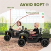MACCHINA ELETTRICA BAMBINI 12V CON TELECOMANDO, SOSPENSIONI, BAGAGLIAIO E MUSICA, ETÓ 3-8 ANNI, VERDE