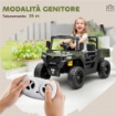 MACCHINA ELETTRICA BAMBINI 12V CON TELECOMANDO, SOSPENSIONI, BAGAGLIAIO E MUSICA, ETÓ 3-8 ANNI, VERDE