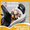 MACCHINA PER BAMBINI LICENZA MERCEDES BENZ CON CLACSON E SPAZIO PORTAOGGETTI, 65X28X39 CM, BIANCO