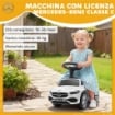 MACCHINA PER BAMBINI LICENZA MERCEDES BENZ CON CLACSON E SPAZIO PORTAOGGETTI, 65X28X39 CM, BIANCO