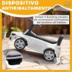 MACCHINA PER BAMBINI LICENZA MERCEDES BENZ CON CLACSON E SPAZIO PORTAOGGETTI, 65X28X39 CM, BIANCO