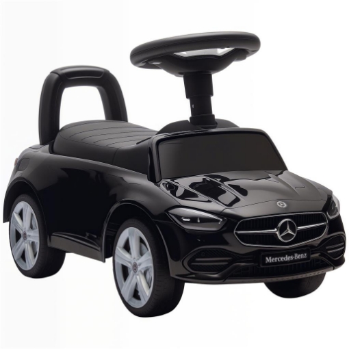 MACCHINA PER BAMBINI LICENZA MERCEDES BENZ CON CLACSON E SPAZIO PORTAOGGETTI, 65X28X39 CM, NERO