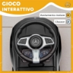 MACCHINA PER BAMBINI LICENZA MERCEDES BENZ CON CLACSON E SPAZIO PORTAOGGETTI, 65X28X39 CM, NERO