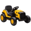 MACCHINA ELETTRICA PER BAMBINI 3-6 ANNI MARCHIO UFFICIALE CAT 12V, GUIDA MANUALE E CON TELECOMANDO, GIALLO