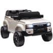 AUTO ELETTRICA PER BAMBINI TOYOTA LAND CRUISER 12V CON TELECOMANDO, ETÀ 3-6 ANNI, BIANCO