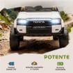 AUTO ELETTRICA PER BAMBINI TOYOTA LAND CRUISER 12V CON TELECOMANDO, ETÀ 3-6 ANNI, BIANCO