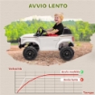 AUTO ELETTRICA PER BAMBINI TOYOTA LAND CRUISER 12V CON TELECOMANDO, ETÀ 3-6 ANNI, BIANCO