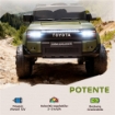 AUTO ELETTRICA PER BAMBINI TOYOTA LAND CRUISER 12V CON TELECOMANDO, ETÀ 3-8 ANNI, VERDE