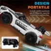 AUTO ELETTRICA BAMBINI 3-8 ANNI MERCEDES-AMG 12V CON TELECOMANDO, LUCI LED, ROTELLE DI TRASPORTO, BIANCO