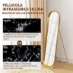 SPECCHIO DA TERRA MODERNO CON TELAIO IN METALLO AUTOPORTANTE O DA PARETE, 40X150 CM, ORO