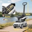 MACCHINA CAVALCABILE PER BAMBINI 1-3 ANNI CONVERTIBILE IN PASSEGGINO CON LICENZA MERCEDES, 91X40X83 CM, BIANCO