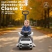 MACCHINA CAVALCABILE PER BAMBINI 1-3 ANNI CONVERTIBILE IN PASSEGGINO CON LICENZA MERCEDES, 91X40X83 CM, BIANCO