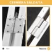 RAMPA PIEGHEVOLE PER SEDIA A ROTELLE IN ALLUMINIO CON RIVESTIMENTO ANTISCIVOLO E BORDI, 122X73.5 CM, NERO