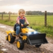 ESCAVATORE PER BAMBINI ELETTRICO 12V CON BENNA, RIMORCHIO E TELECOMANDO, ETÓ 3-8 ANNI, GIALLO