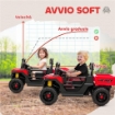 MACCHINA ELETTRICA BAMBINI 12V CON TELECOMANDO, SOSPENSIONI, BAGAGLIAIO E MUSICA, ETÓ 3-8 ANNI, ROSSO