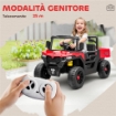 MACCHINA ELETTRICA BAMBINI 12V CON TELECOMANDO, SOSPENSIONI, BAGAGLIAIO E MUSICA, ETÓ 3-8 ANNI, ROSSO
