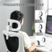SEDIA DA UFFICIO REGOLABILE E RECLINABILE CON POGGIATESTA RIMOVIBILE, IN TESSUTO A RETE, 60X59X114-122 CM, NERO