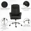SEDIA DA UFFICIO ERGONOMICA, BASCULANTE E IMBOTTITA CON ALTEZZA REGOLABILE, 62X76X110-119 CM, NERO