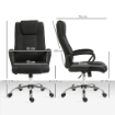 SEDIA DA UFFICIO ERGONOMICA, BASCULANTE E IMBOTTITA CON ALTEZZA REGOLABILE, 62X76X110-119 CM, NERO