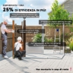 CASETTA DA GIARDINO IN ACCIAIO EFFETTO LEGNO CON DOPPIE PORTE SCORREVOLI, 236X196X208 CM, MARRONE