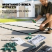 SERRA VERTICALE A 2 SEZIONI CON 3 RIPIANI, IN PLASTICA E ACCIAIO, 143X45X151 CM, VERDE SCURO E TRASPARENTE