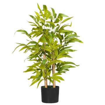 PIANTA DI BAMBU ARTIFICIALE ALTA 60 CM IN POLIESTERE E PP VERDE CON VASO IN CEMENTO Ï15X12.5 CM