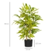 PIANTA DI BAMBU ARTIFICIALE ALTA 60 CM IN POLIESTERE E PP VERDE CON VASO IN CEMENTO Ï15X12.5 CM