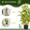 PIANTA DI BAMBU ARTIFICIALE ALTA 60 CM IN POLIESTERE E PP VERDE CON VASO IN CEMENTO Ï15X12.5 CM