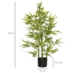 PIANTA DI BAMBU ARTIFICIALE ALTA 90 CM DA 504 FOGLIE IN PEVA E PP VERDE CON VASO IN CEMENTO Ï15X12.5 CM