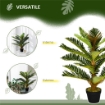 PIANTA ARTIFICIALE DI PALMA CON 18 FOGLIE E VASO INCLUSO PER INTERNI, ALTEZZA 85 CM, VERDE