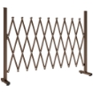 RECINZIONE PER GIARDINO A LARGHEZZA REGOLABILE, IN METALLO E ALLUMINIO, 250X31X103.5 CM, MARRONE