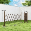 RECINZIONE PER GIARDINO A LARGHEZZA REGOLABILE, IN METALLO E ALLUMINIO, 250X31X103.5 CM, MARRONE