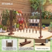 RECINZIONE PER GIARDINO A LARGHEZZA REGOLABILE, IN METALLO E ALLUMINIO, 250X31X103.5 CM, MARRONE