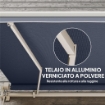 TENDA DA SOLE PER ESTERNO A BRACCI AVVOLGIBILE CON APERTURA A MANOVELLA, 360X250 CM, GRIGIO