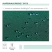 TENDA DA SOLE A MANOVELLA 3X2 M AD ANGOLAZIONE REGOLABILE, IN ALLUMINIO, ACCIAIO E POLIESTERE VERDE