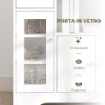 CREDENZA BUFFET CON VANO APERTO, CASSETTO, 3 RIPIANI E ARMADIETTO A 2 ANTE, IN LEGNO, 80X30X82 CM, BIANCO