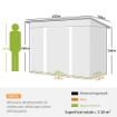 CASETTA DA GIARDINO IN ACCIAIO 272 X 134 CM CON PORTE SCORREVOLI DOPPIE E 2 PRESE D'ARIA, VERDE